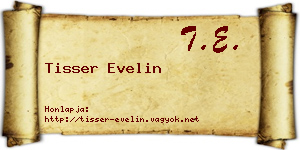 Tisser Evelin névjegykártya